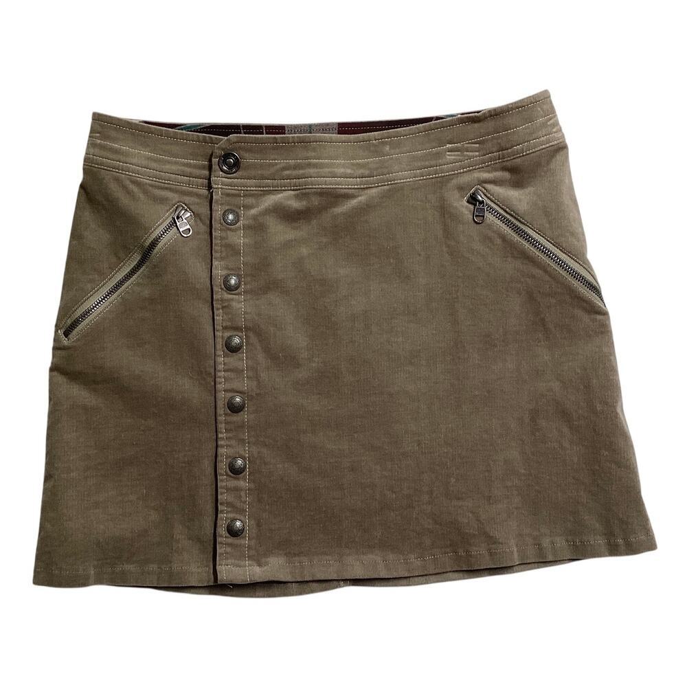 Kuhl Streamline Corduroy Snap Front Mini Skirt size 4